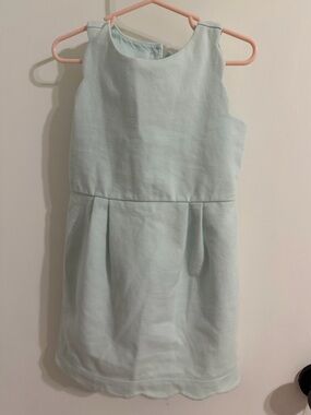 Janie and Jack Mint Sleeveless Pleated Waist Dress